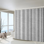 rideau douche tissé texturé imitation lin beige blanc noir gris moderne aimants lestés respectueux