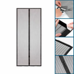rideau porte adhésif velcro anti moustiques maille dense protection silencieuse moderne opacité