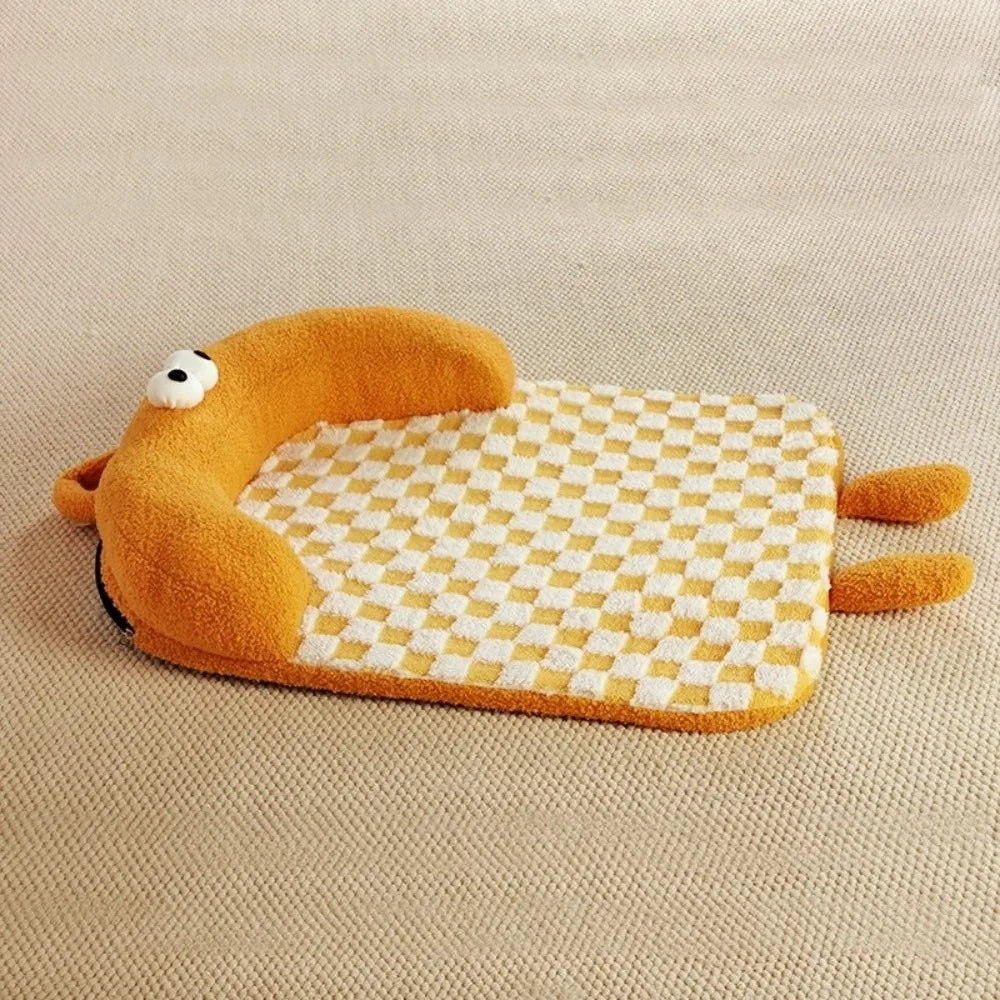 coussin animaux couverture coton carreaux peluche moderne mignon vert blanc orange rose