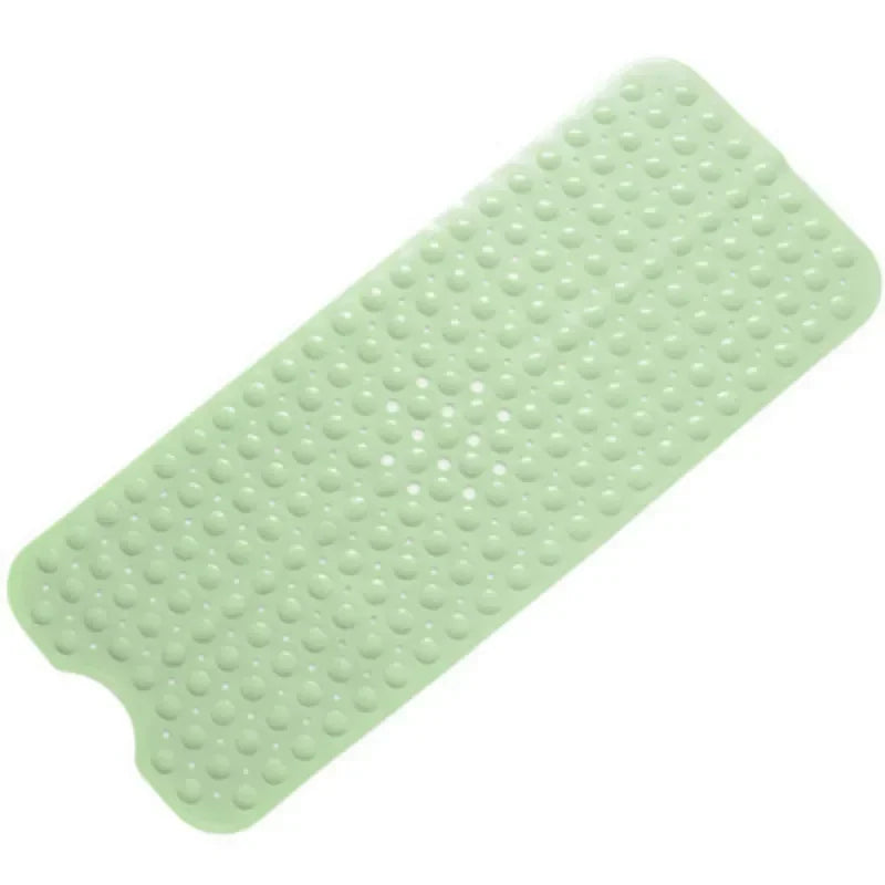 tapis bain moderne antidérapant 40x100cm bleu clair gris transparent drainage massage suction
