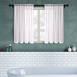 rideaux blancs modernes polyester translucides motifs floraux chambre kitchen decoration