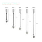 adaptateur lampe flexible blanc doré noir texture métallique moderne câble souple 20cm 30cm 40cm