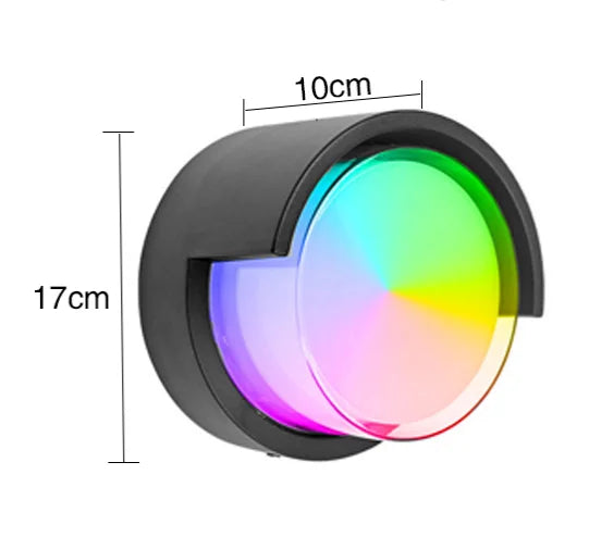 lampe led murale moderne noire ip65 hydrofuge wifi zigbee 2492000lm