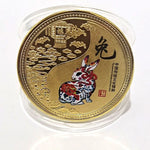 médailles zodiaque chinois animaux symboles yin yang decoration florale or rouge noire bleu verte