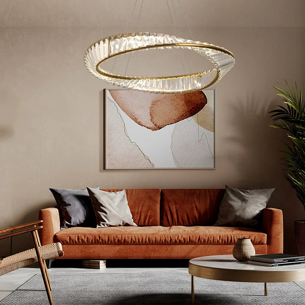 suspension lumineuse moderne dorée strass transparente chaînes chambre salon 90 260V 2000 82000lm