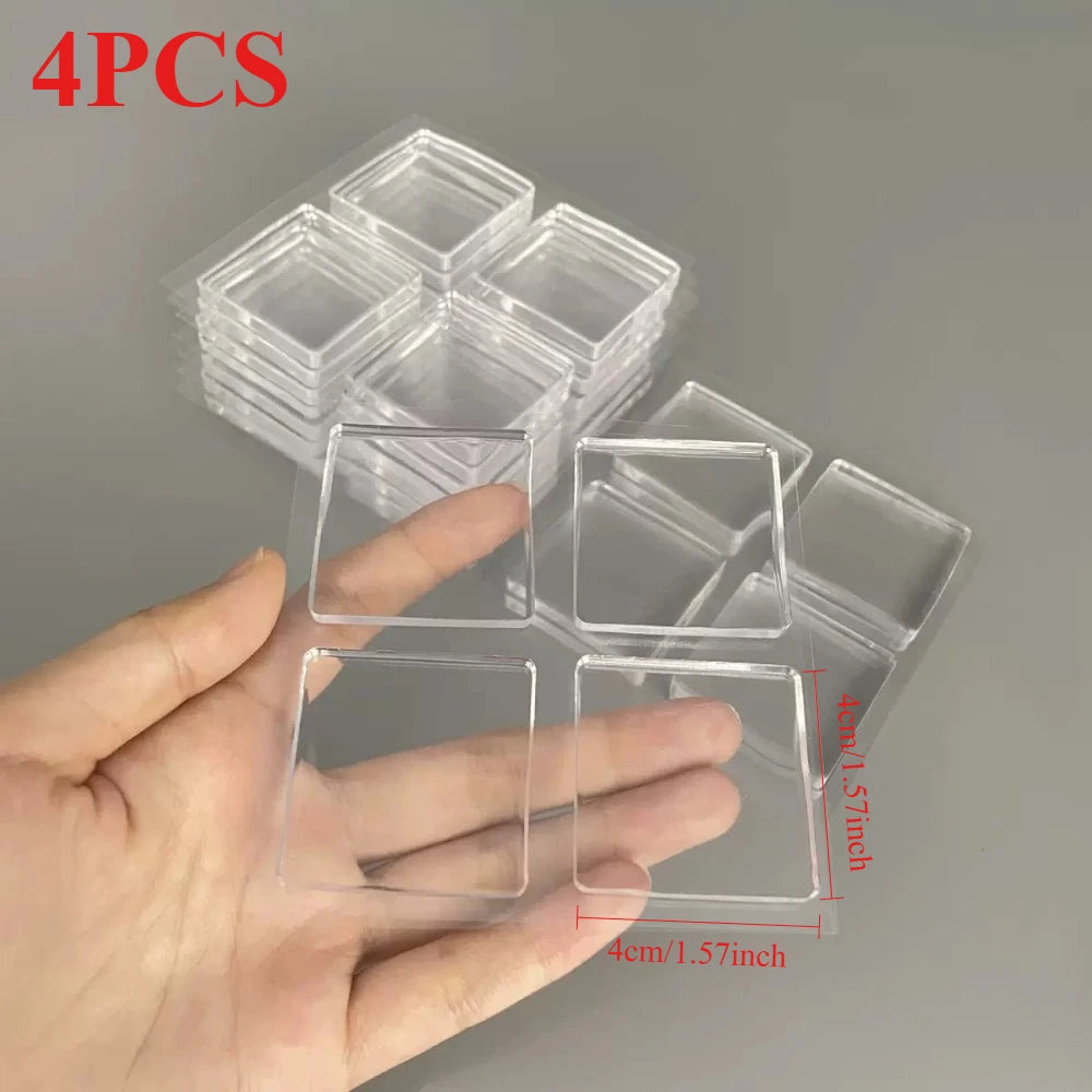 goupilles porte adhésives transparentes modernes anti vibration caoutchouc carrées pièces 3mm 5mm