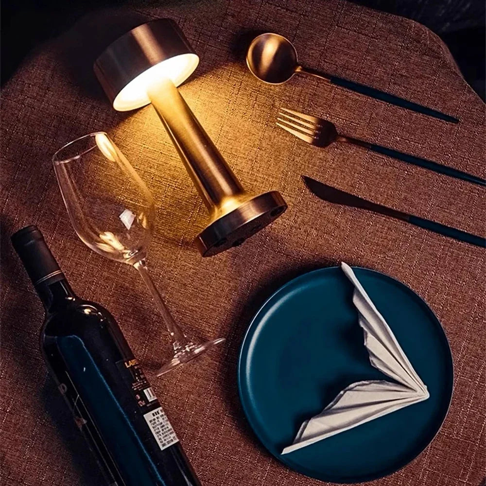 lampe table led rechargeable usb bronze or moderne art déco intérieur