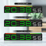 horloge led moderne réveil numérique lumière ambiance barre rythmique couleur réglable