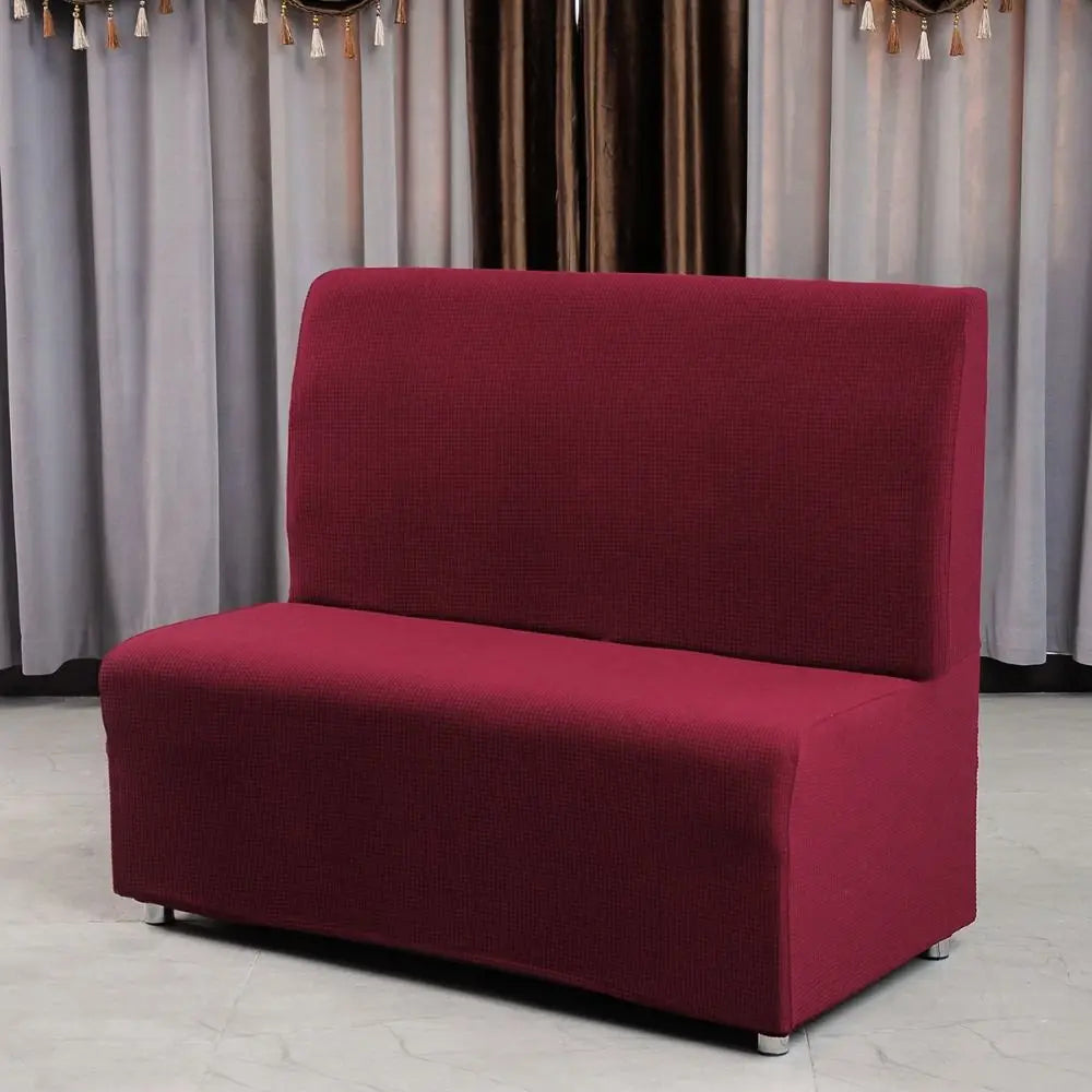 housse banc moderne tissu carreaux polyester lavable machine antidérapante bleu noir rouge