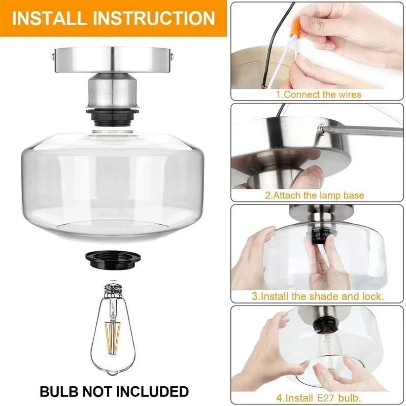 lampe led verre moderne noire transparente minimaliste(touches on off)