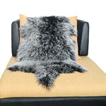 coussin fourrure gris vert rouge violet marron naturel hiver maison laine solide dry frost