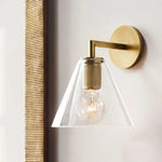 Lampe murale moderne or blanc transparent salle manger chambre coucher