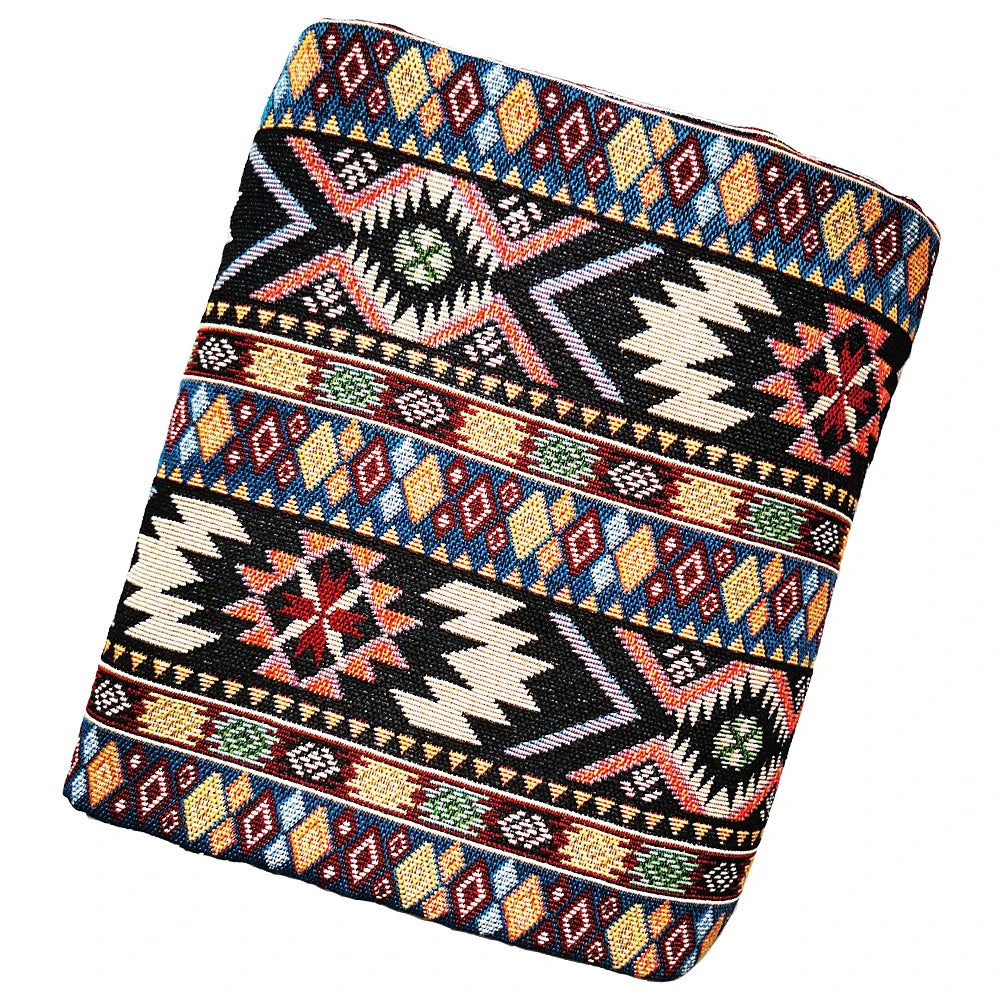 tissu jacquard ethnique coton polyester motif géométrique décoratif sac coussin rideau artisanat