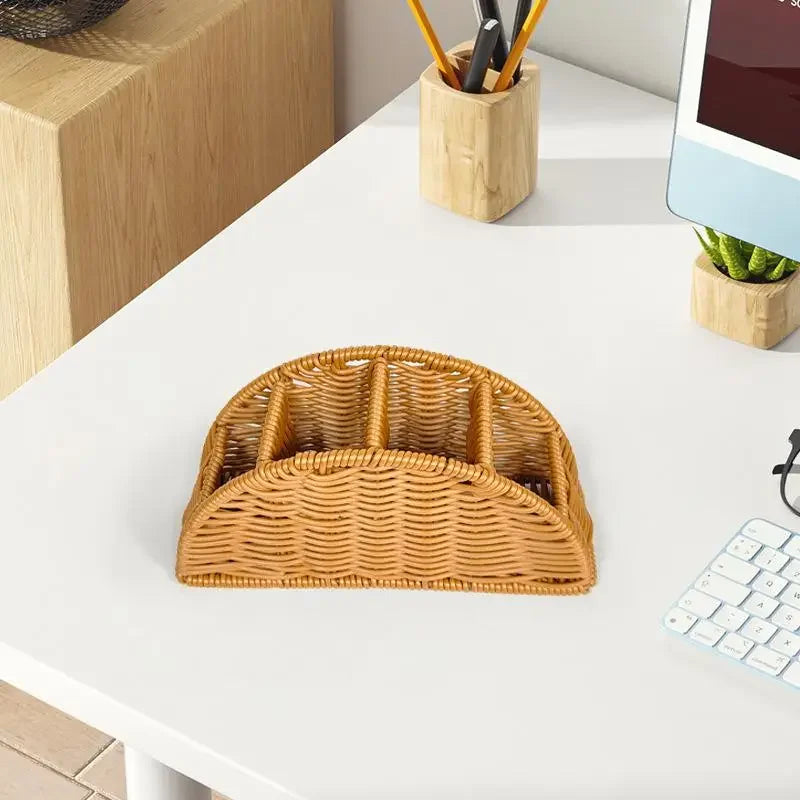 panier tiges marron clair moderne réutilisable tissé articles divers chambre coucher