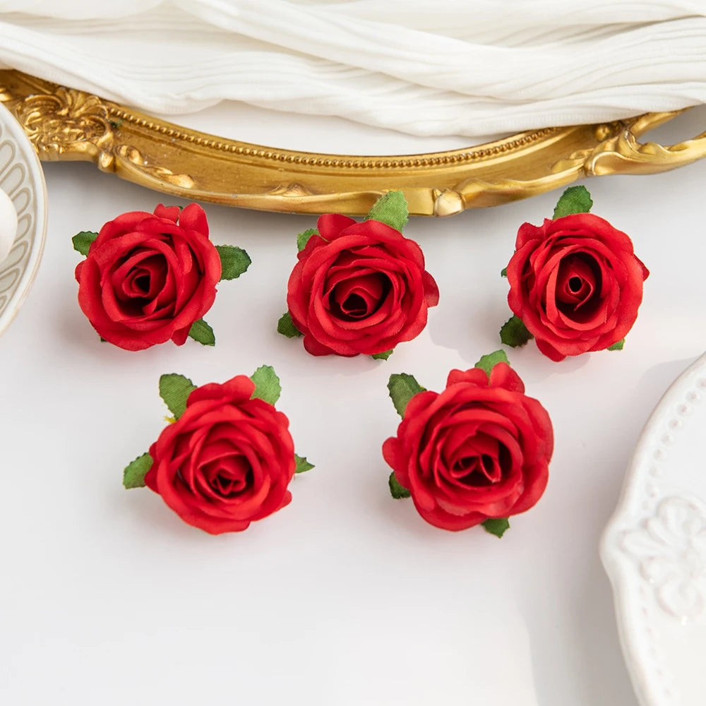 fleurs artificielles roses soie feuilles vertes décoration mariage fête intérieur