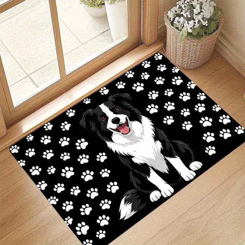 tapis moderne imprimé léopard panthère animaux extérieur résistant vert rose noir