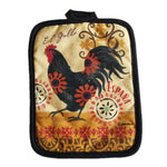 protège sous verre multicolore rustique poignées tissu motif cuisine animal fleur textes opaques rectangle