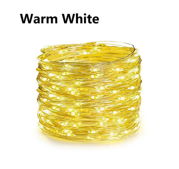 guirlande lumineuse led 100m 50m 30m 20m 10m blanc chaud points lumineux clips moderne