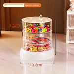 présentoir rotatif multi niveaux transparent accessoires cheveux rangement moderne anneau élastique barrette pinces