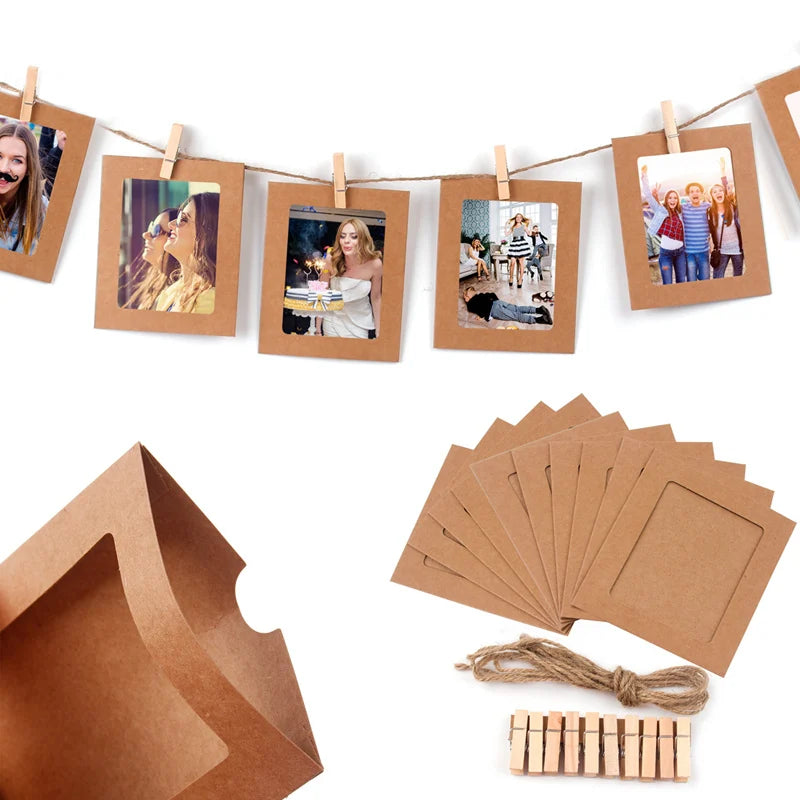 cadres photo clips minimaliste moderne mariage anniversaire baptême révélation sexe fêtes enfants valentin couleurs