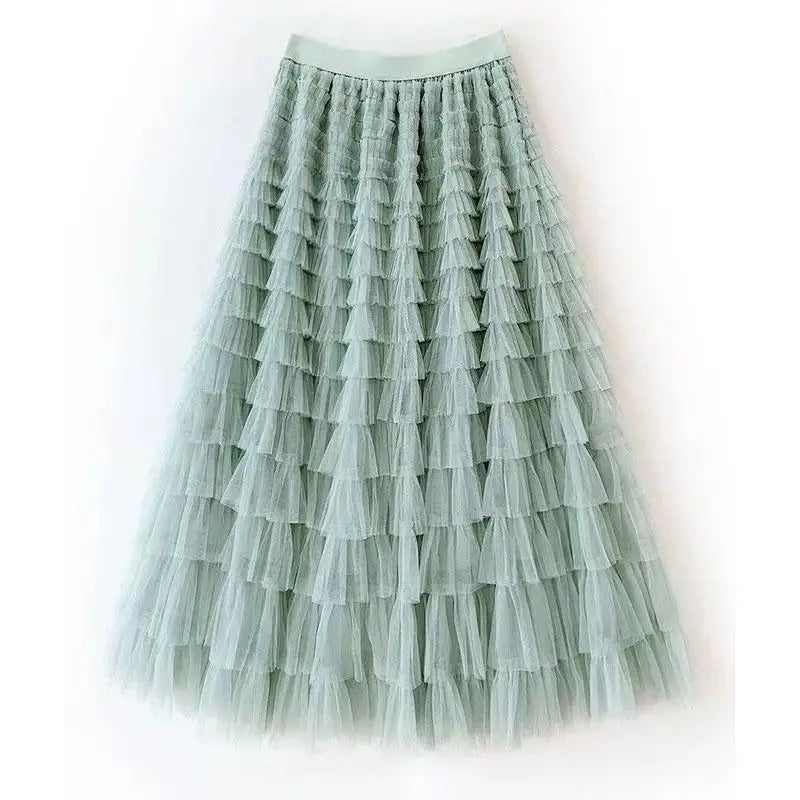 jupe tulle plissée vert rose beige gris bleu violet classique féminine soirée clips cascade