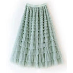 jupe tulle plissée vert rose beige gris bleu violet classique féminine soirée clips cascade