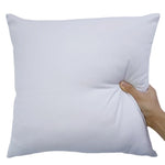 taies d'oreiller polyester blanc amovibles lavables 30x30cm 30x50cm fourrure apparente simple fixations coton