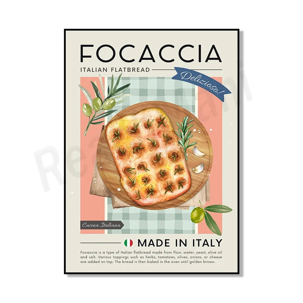Une délicieuse focaccia italienne, un pain plat savoureux fait de farine, d'eau, de levure, d'huile d'olive et de sel, garni de différents ingrédients tels que des herbes, des tomates, des olives ou des oignons, le tout cuit au four jusqu'à ce qu'il soit doré.