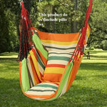 hamac suspendu moderne bleu blanc rouge khaki vert rayures horizontales confortable oreillerextérieur
