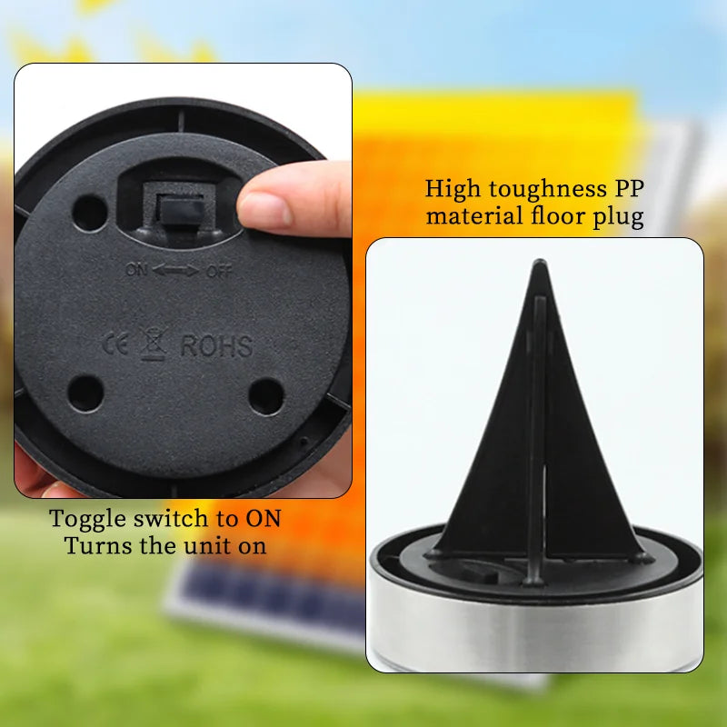 lumière solaire encastrée noire led blanche moderne jardin extérieur autonomesétalement plug in