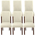 housse chaise velours motif feuilles extensible élastique fauteuil salle manger moderne