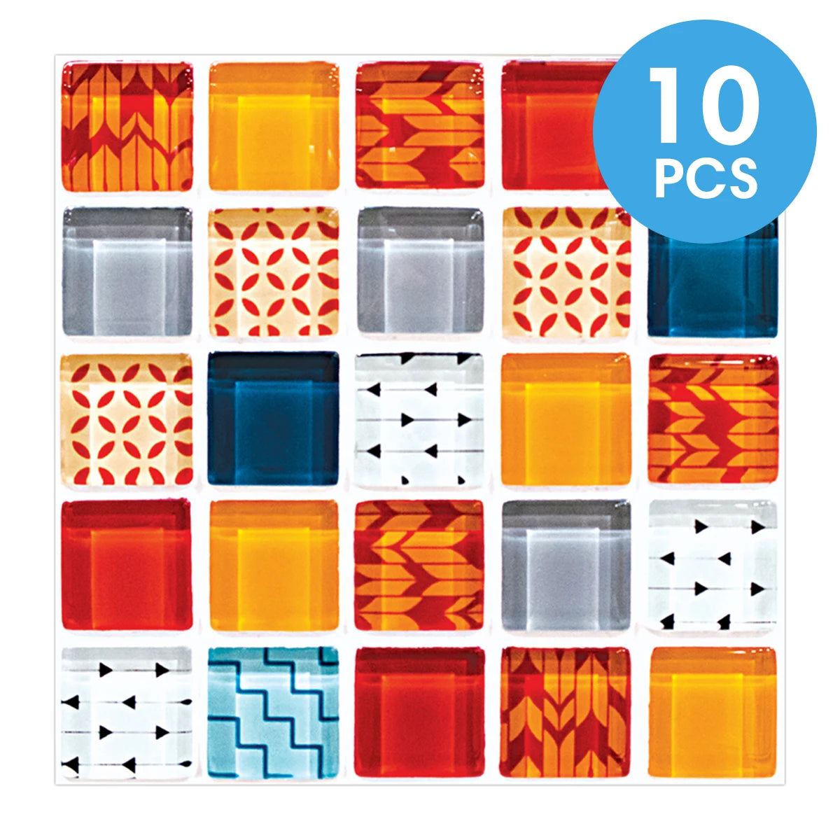 carreaux mosaïque adhésifs modernes 20x20cm imperméables antimoisissures résistants feu 10 feuilles