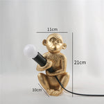 lampes decoratives forme singe blanc noir doré texturé moderne chambre enfants