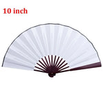 éventail pliant 10 pouces blanc rouge noir classique rayures clips double face