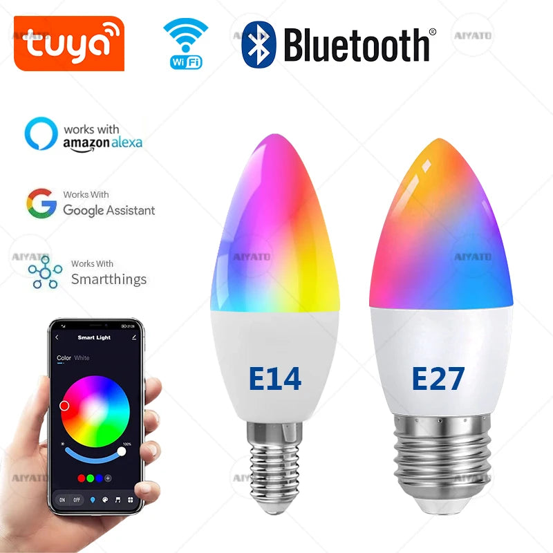ampoule led multicolore effet arc ciel base e14 e27 moderne blanc rouge vert bleu