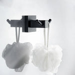 crochets muraux modernes acier inoxydable noir argenté murale éponge bain minimaliste chambre bain cuisine