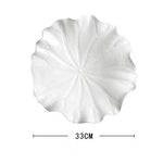 décoration murale céramique fleurs branches dorées argentées blanc contemporain objet déco intérieur