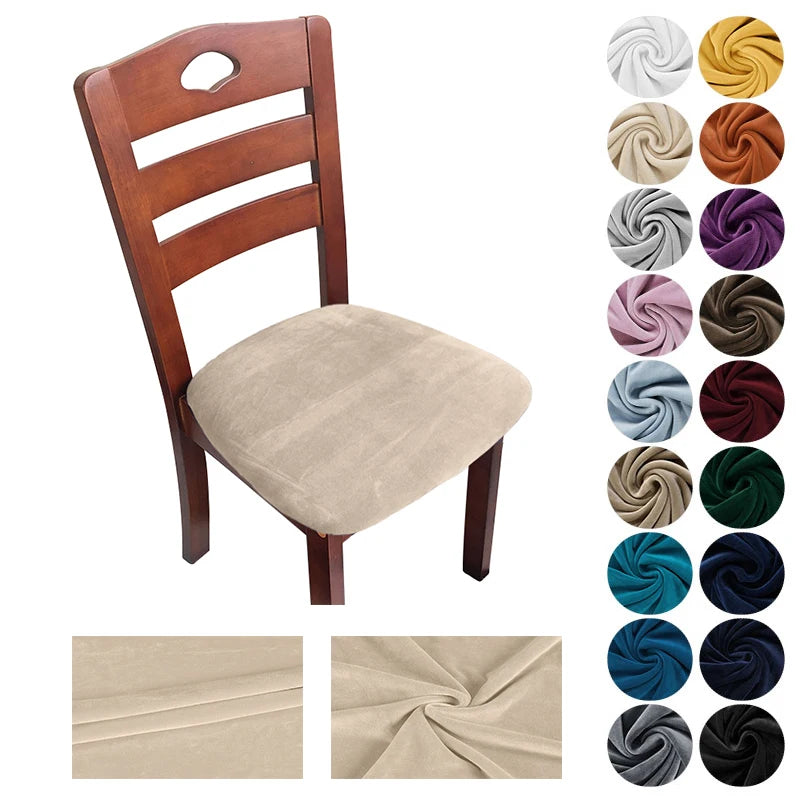 housses chaise velours moderne beige gris bleu élasthanne polyester ruban serrage chaise plage fauteuil