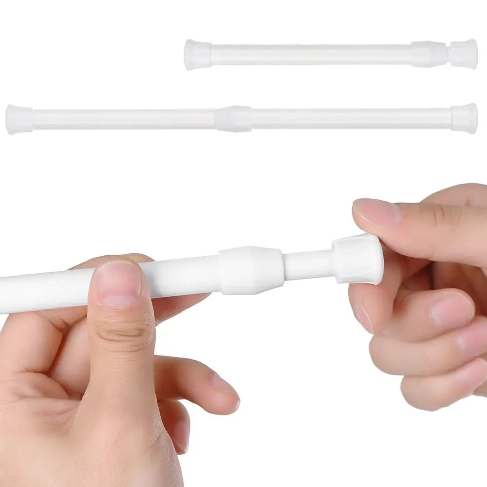 tige rideau extensible métal blanc durable adhésif moderne réglable 18 110cm