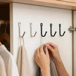 crochets murals modernes noirs argentés lisses robustes serviettes rangement cuisine salle bain