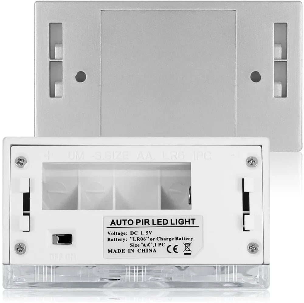 lampe led détecteur mouvement autoactivation adhésif blanc translucent capteur lumière urgence moderne compact porte