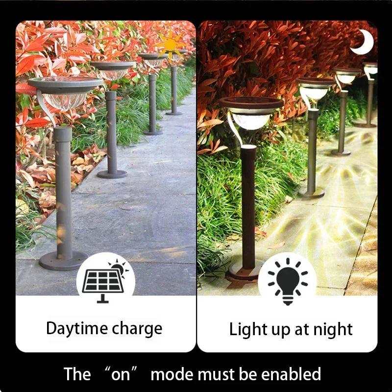 lampe solaire extérieure jardin lumiere moderne ip65 led gris métallisé insertion sol autonomie 10