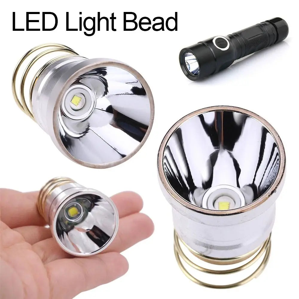 lampe torche argentée dorée lisse moderne 1000 lumens anneau métalliqueextérieur