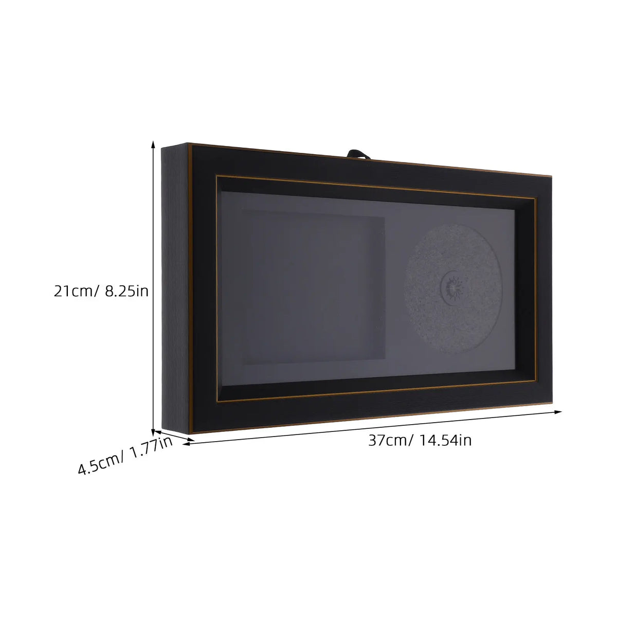 cadre photo noir or texture mat classique cd signés décoration murale adhésif