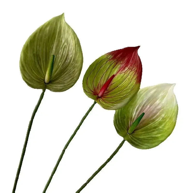 fleurs artificielles branche vert rouge moderne décoration intérieure anniversaire baby shower engagement