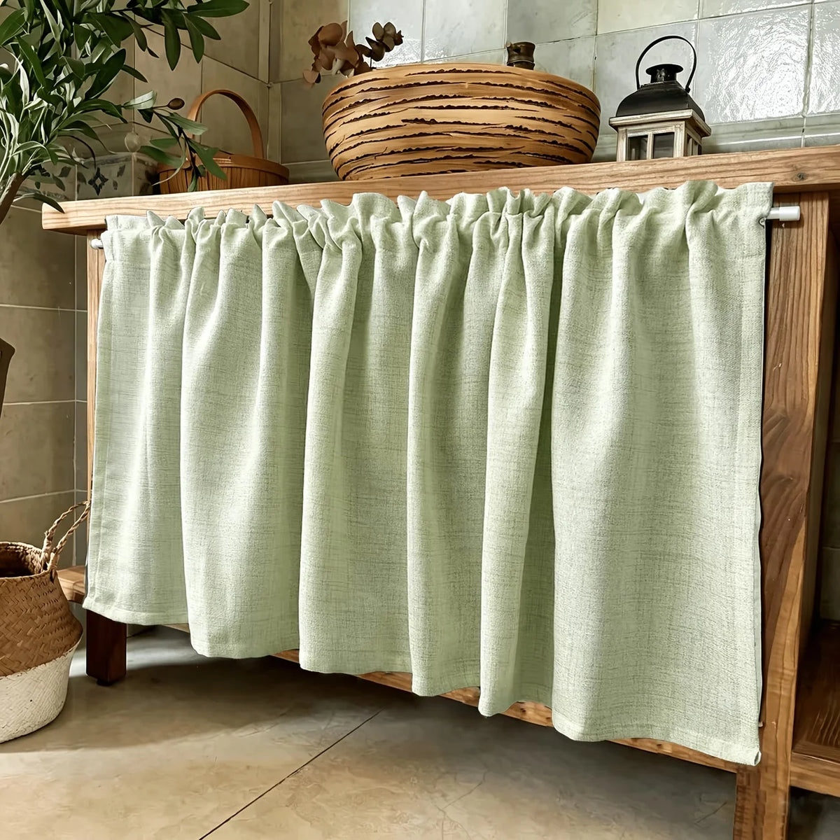 rideau classique vert clair tissu petits points opacité 70cm 100cm 130cm 145cm 18inch 24inch