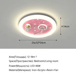plafonnier led astronautes planètes étoiles moderne enfant bleu rose