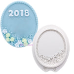 cadres photo silicone doré blanc baroques classiques moules deco fondant cupcakes gâteaux