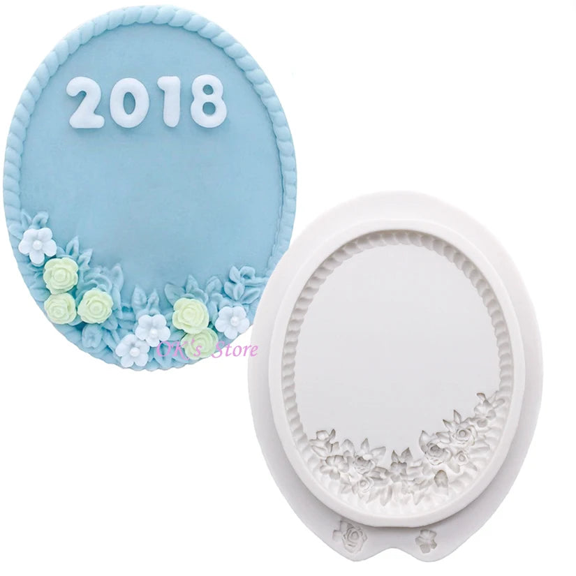 cadres photo silicone doré blanc baroques classiques moules deco fondant cupcakes gâteaux