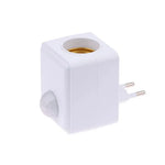 adaptateur lampe détecteur mouvement douille E27 moderne minimaliste blanc doré garage couloir